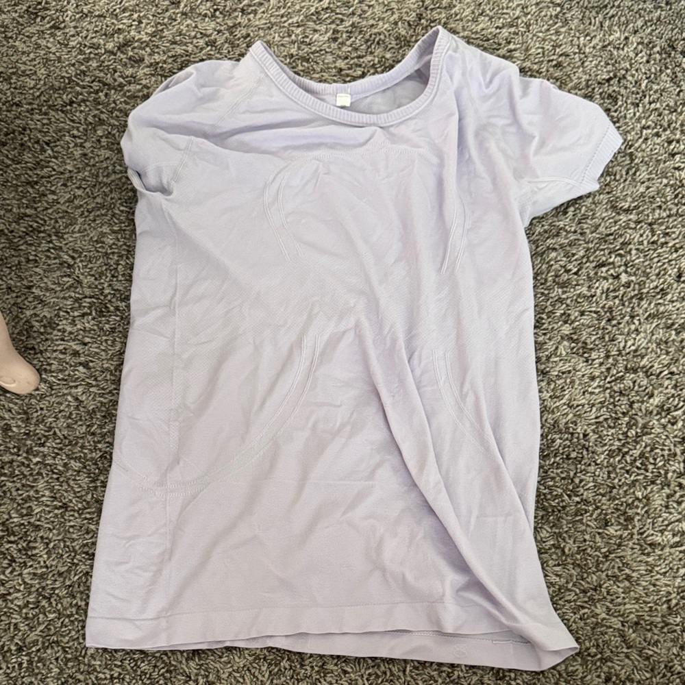 Lululemon Athletica Light Purple Short Sleeve Tee